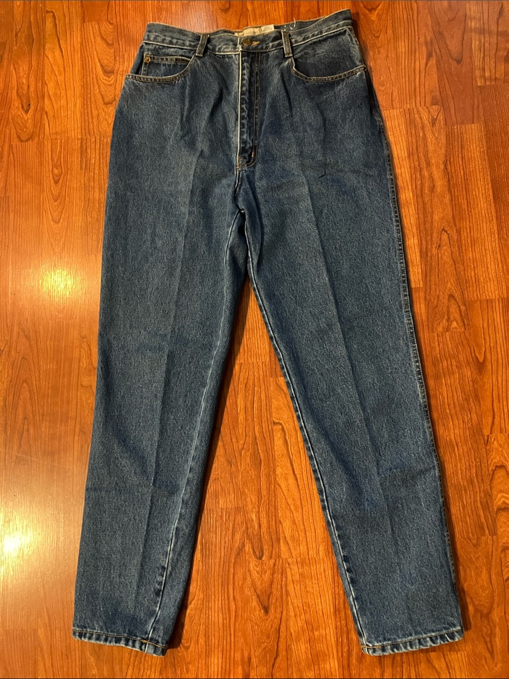 Classic Straight Leg Women's Jeans - Dark Blue